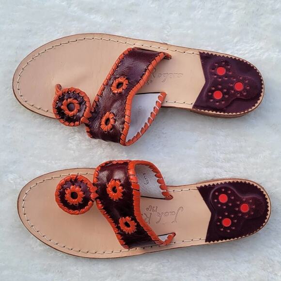 Jack Rogers USC Navajo Sandals in Garnet/Orange size 6 - Picture 5 of 9